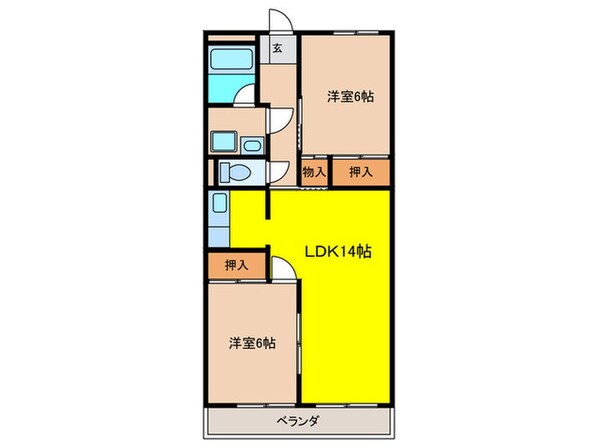 山上マンションの物件間取画像